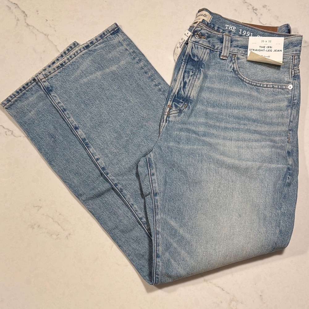 Madewell Light Blue Straight-Leg Jeans